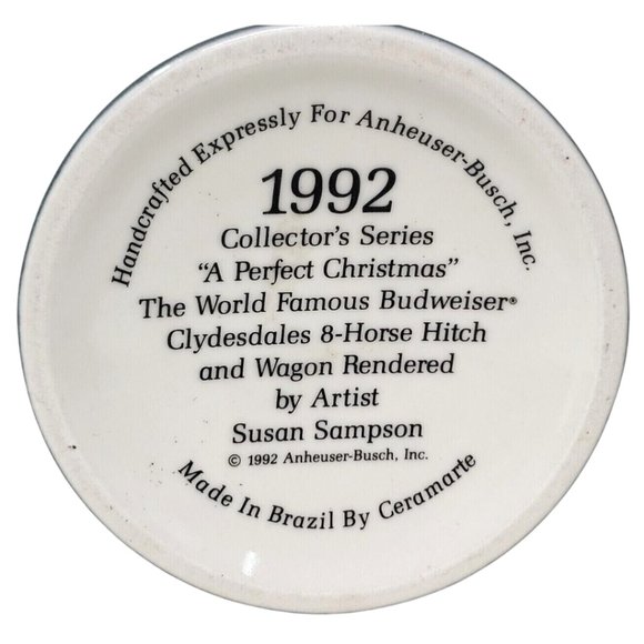 Budweiser Anheuser-Busch 1992 Holiday Collectible Stein Perfect Christmas - Picture 8 of 12